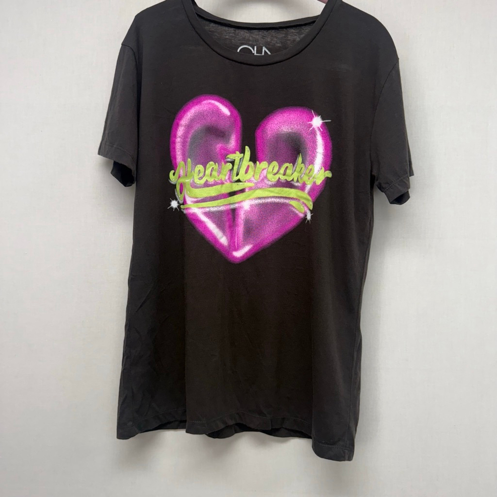 Women's Chaser Brown/black Heartbreaker Short Sleeve Tee S